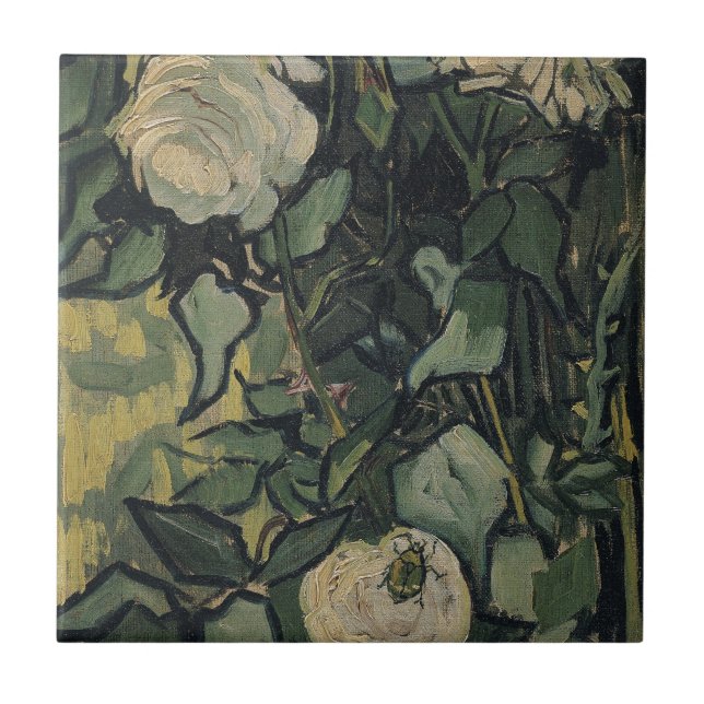 Carreau Vincent van Gogh - Roses et Scarabée (Devant)