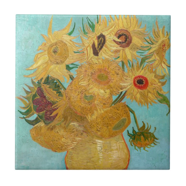 Carreau Vincent Van Gogh - Vase avec douze tournesols (Devant)