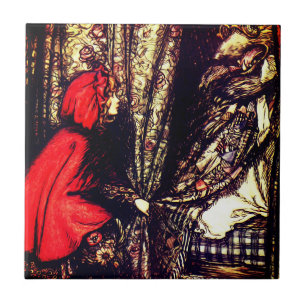 Carreau Vintage Antique Design Petit Chaperon Rouge