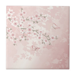 Carreau Vintage Blush PInk Cherry Blossom
