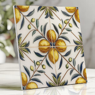 Carreau Vintage Citron Citrus Motif botanique italien