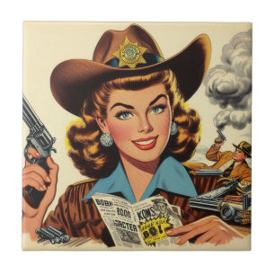 Carreau Vintage Country Pulp Girl