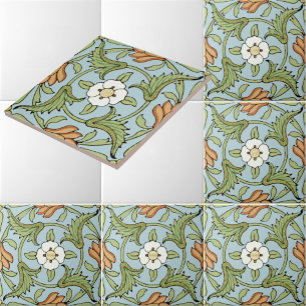 Carreau Vintage époque victorienne Modèle Floral français