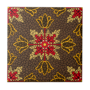 Carreau Vintage époque victorienne Mosaïque formelle Mosaï