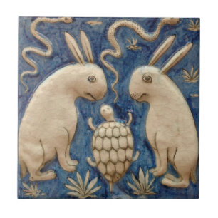 Carreau Vintage Espagnol Carrelage Animal Rabat Tortue Ble