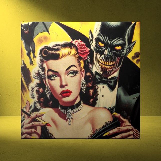 Carreau Vintage fille Déplaisante (Créateur téléchargé)