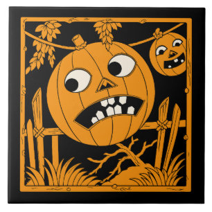 Carreau vintage Halloween Jack O'Lantern