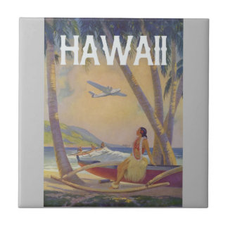 Carreau Vintage Hawaiian Travel - Hawaii Hula Dancer!  