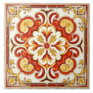 Carreau Vintage italien méditerranéen Motif