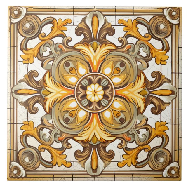 Carreau Vintage italien méditerranéen Motif (Devant)