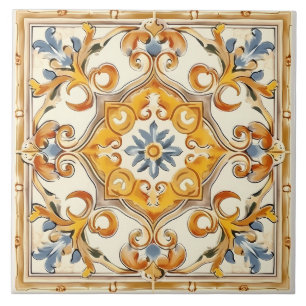 Carreau Vintage italien méditerranéen Motif