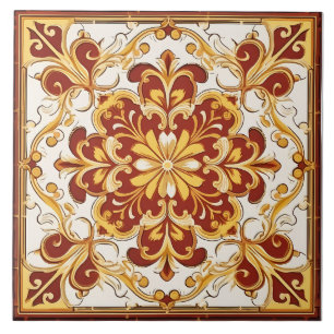 Carreau Vintage italien méditerranéen Motif