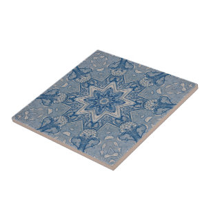 Carreau Vintage Look Bleu Blanc Fancy Chinoiserie Inspirat