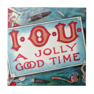 Carreau Vintage Vices Party, Jeu Boire Fumer