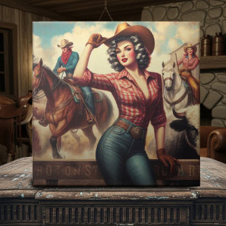Carreau Vintage Western Cowgirl