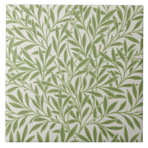 Carreau Vintage William Morris Green Willow Feuille Motif