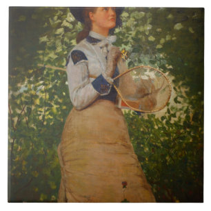 Carreau Vintage Winslow Homer Le Papillon Girl