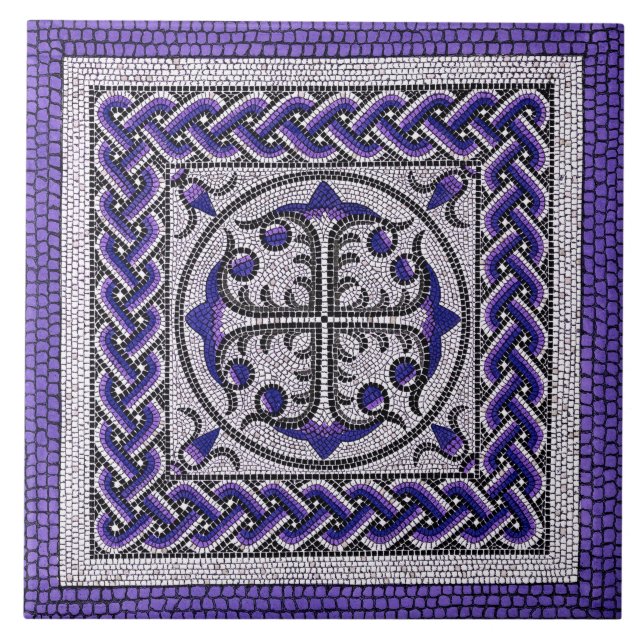 Carreau Violet de l'ancienne mosaïque romaine (Devant)
