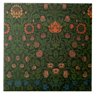 Carreau Violet et Columbine (par William Morris)