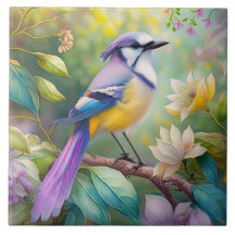 Violet Tufted Jay Imaginaire Bird