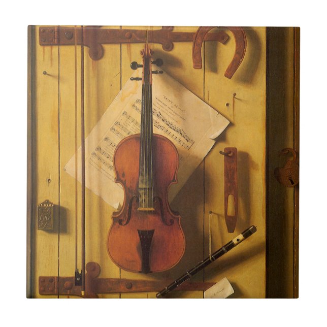Carreau Violon et musique de Still Life par William Harnet (Devant)