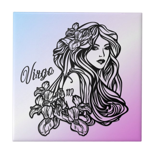 Carreau Virgo La Vierge Zodiac Purple (Devant)
