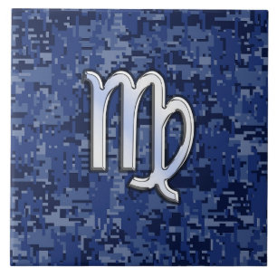 Carreau Virgo Zodiac Connexion Camouflage numérique bleu