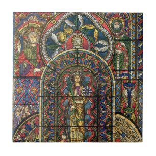 Carreau Vitrail d'église, architecture vintage