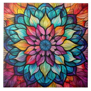 Carreau Vitrail Mandala 