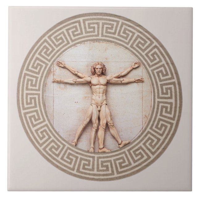 Carreau Vitruvian Man par Da Vinci Neutral Architectural (Devant)