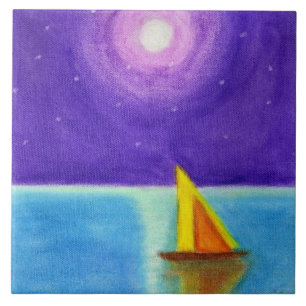 Carreau Voile lisse Abstrait Pastel Peinture
