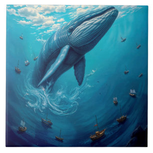 Carreau Vol de Leviathan vers la liberté – Art surréaliste