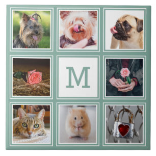 Carreau VOS photos et monogrammes tuiles personnalisées