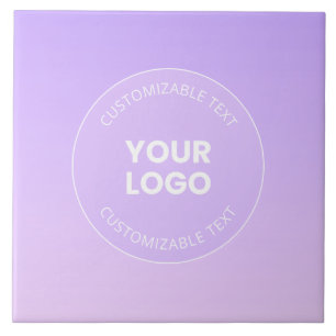 Carreau Votre logo   Dégradé Ombre de la lavande subtile