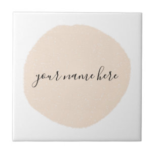 Carreau Votre logo d'entreprise rose brosse promotionnel