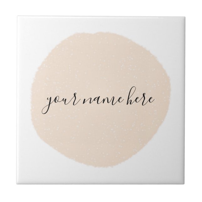 Carreau Votre logo d'entreprise rose brosse promotionnel (Devant)
