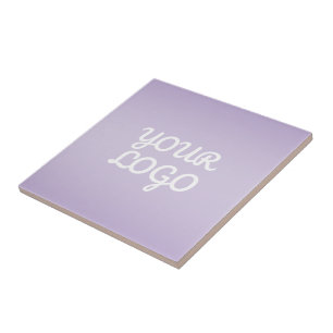 Carreau Votre logo & ombre simple moderne Lavande
