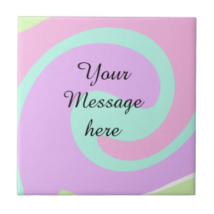 Carreau Votre message ici ajouter du texte nom monogramme