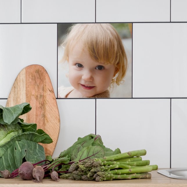Carreau Votre photo | Photo de famille Adorable pour enfan (Créateur téléchargé)