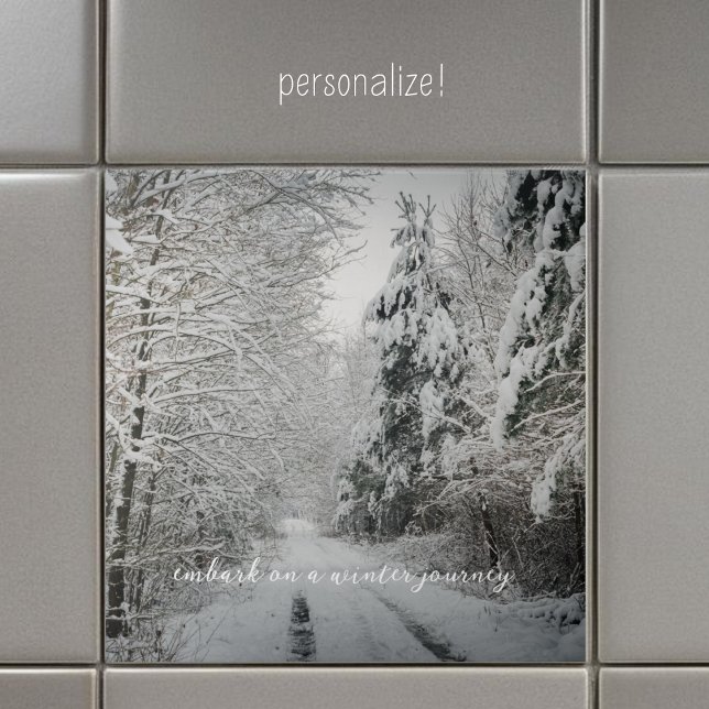 Carreau Voyage d'hiver à travers la forêt (Créateur téléchargé)