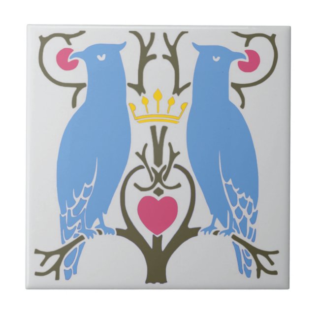Carreau Voysey Inséparable Ceramic TIle (Light) (Devant)