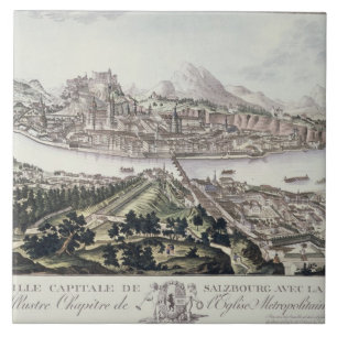 Carreau Vue de la capitale et de la forteresse de