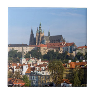 Carreau Vue de la vieille ville et du château de Prague, R