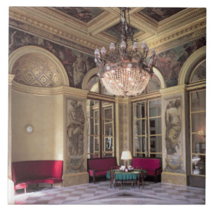 Carreau Vue de l'antichambre avec la description