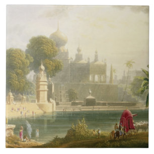 Carreau Vue de Sassoor dans Deccan, du volume II de '