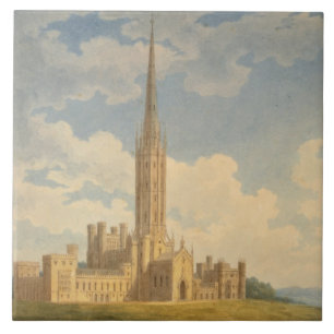 Carreau Vue du nord-ouest d'abbaye de Fonthill (la semaine