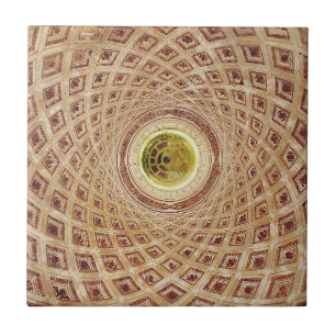 Carreau Vue intérieure de la coupole dans la chapelle