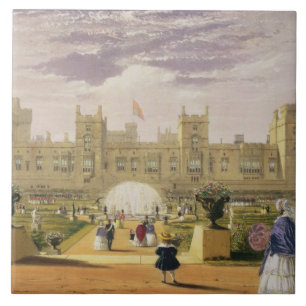Carreau Vue orientale du château et du jardin, Windsor Cas