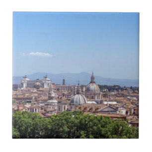 Carreau Vue panoramique de Rome depuis le Castel Sant'Ange