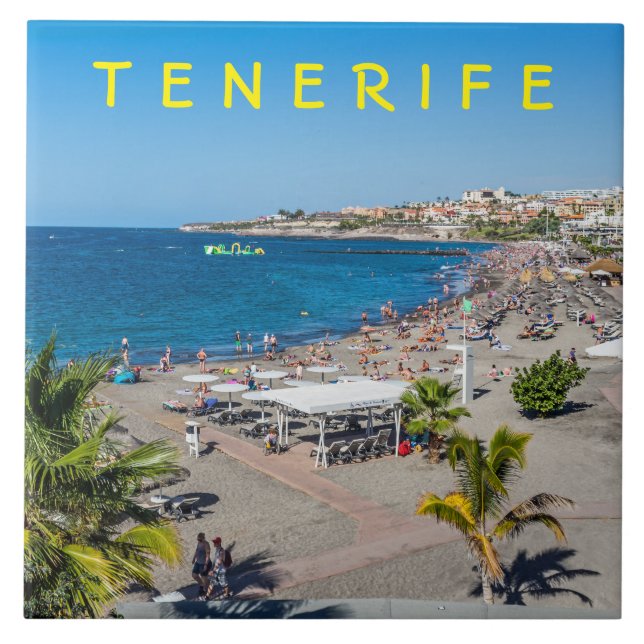 Carreau Vue sur la plage de Tenerife (Devant)